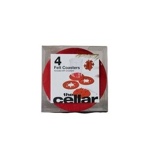 The Cellar DIY Christmas Snowflake Ornament & Coasters Set Of 4 felt